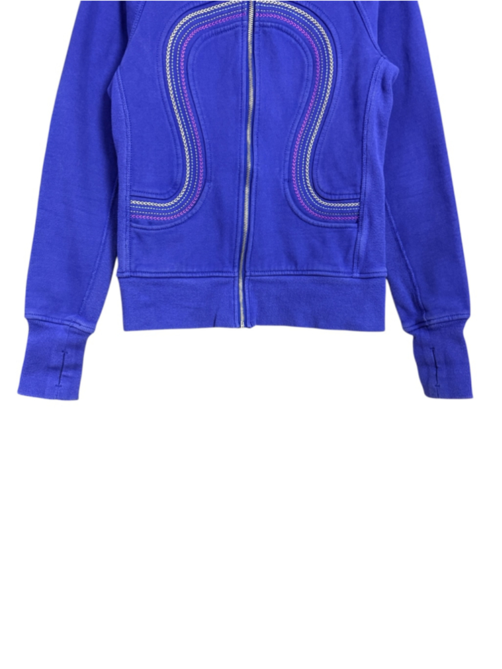 LULULEMON Cuddle Up Blue Jacket Zip-up Athleisure Gym Training Yoga, Sz 6 - Picture 9 of 16